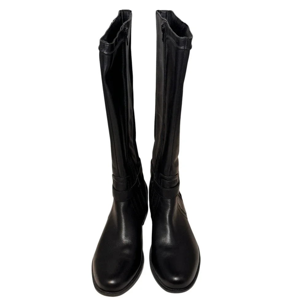 Rockport Hydro-Shield Waterproof Tall Riding Boots‎ Black Leather Women's 11 NEW